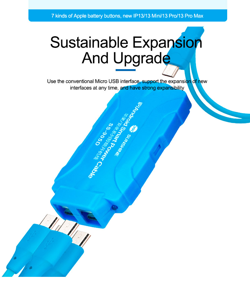 Sunshine IBoot A B C D SS-905D 905F DC Alimentatore Cavo Di Riparazione Del Telefono Cellulare Android Per IPhone 6-15 Pro Max Cavo Di Avvio Della Batteria - Foto 3